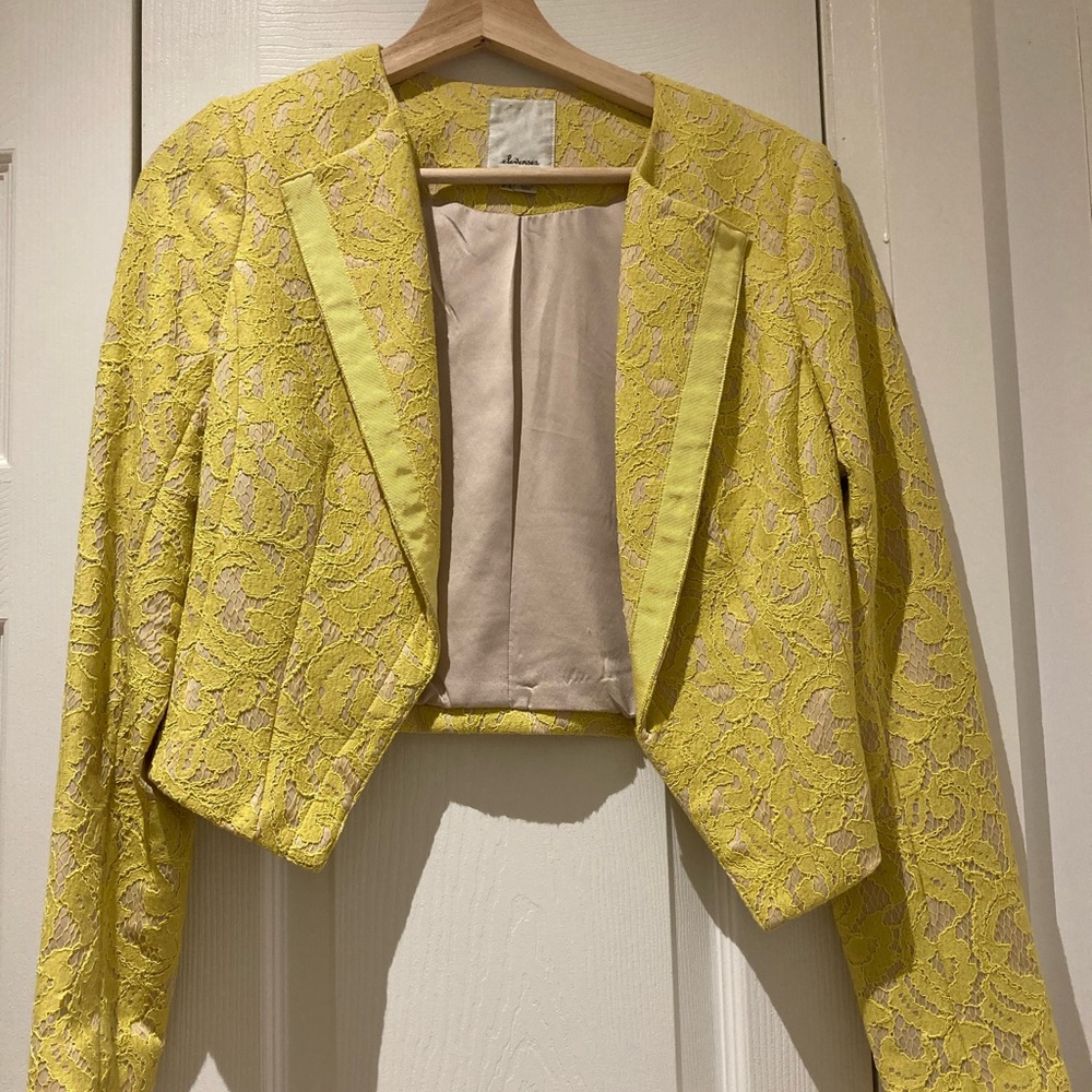 Anthropologie yellow jacket